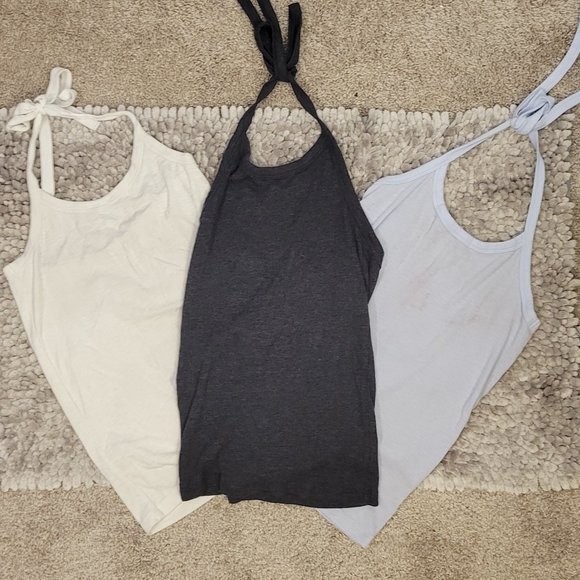 LOT OF 3 AERIE CAMASOL TOPS-WHITE - LIGHT BLUE - DARK GRAY -3 FOR 1 PRICE - Picture 1 of 8